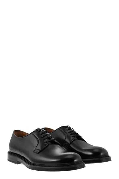 Shop Doucal's Horse - Derby Lace-up In Black