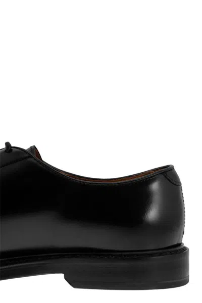 Doucal's Man Lace-up Shoes Midnight Blue Size 6.5 Soft Leather In Black