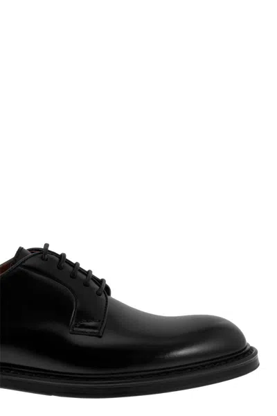 Doucal's Man Lace-up Shoes Midnight Blue Size 6.5 Soft Leather In Black