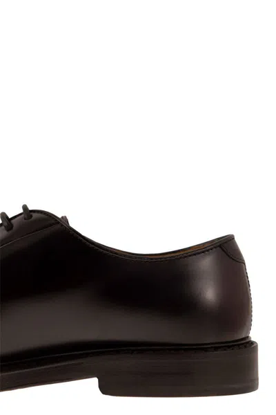Doucal's Black Classic Oxford Shoes In Calf Leather Man In Burgundy