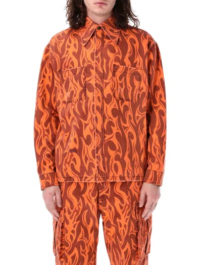 Erl Orange Flame Jacket In Orange Flame