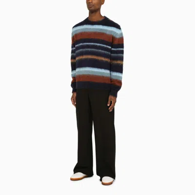 Shop Etro Striped Crew-neck Sweater In In Multicolor