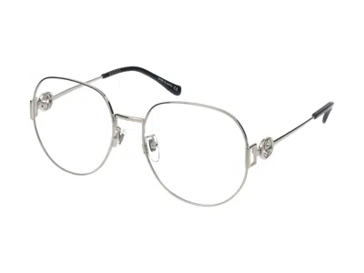 Shop Gucci Eyeglasses In Silver Silver Transparent