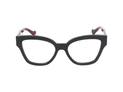 Shop Gucci Eyeglasses In Black Havana Transparent