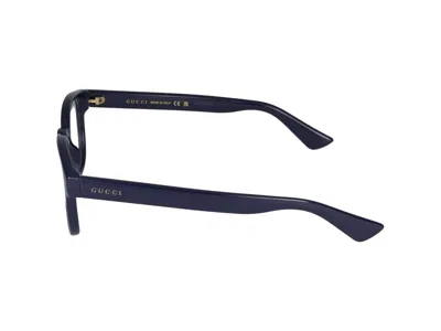 Shop Gucci Eyeglasses In Blue Blue Transparent