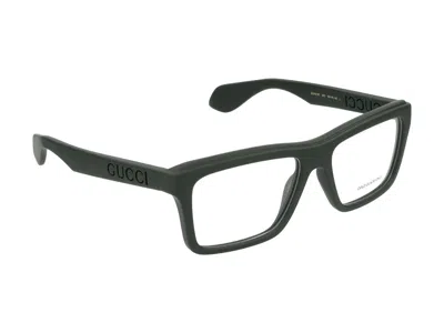 Shop Gucci Eyeglasses In Green Green Transparent