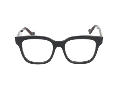 Shop Gucci Eyeglasses In Black Burgundy Transparent