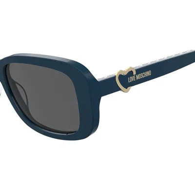 Shop Love Moschino Sunglasses In Blue