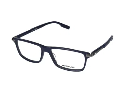 Shop Montblanc Eyeglasses In Blue Blue Transparent