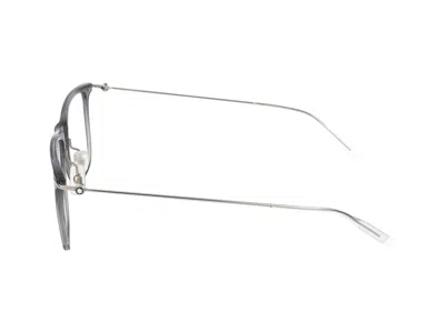 Shop Montblanc Eyeglasses In Grey Silver Transparent