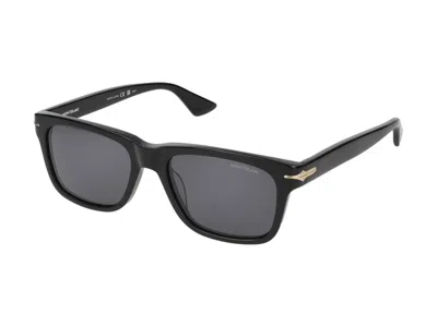 Shop Montblanc Sunglasses In Black Black Smoke