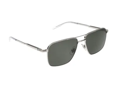 Shop Montblanc Sunglasses In Silver Silver Grey