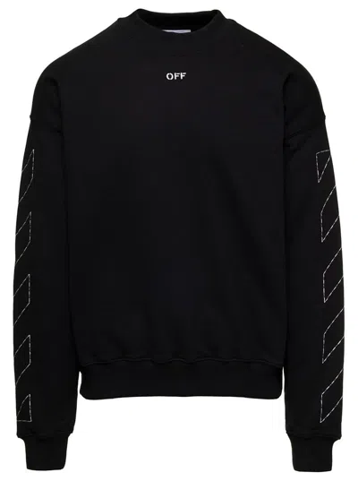 Shop Off-white Off Stitch Skate Crewneck Black White