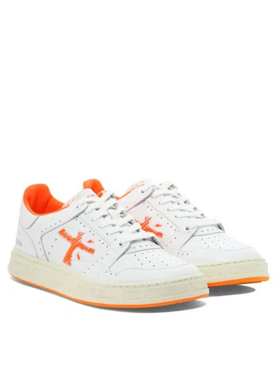 Shop Premiata "quinn Timeless Trainers" Sneakers In White