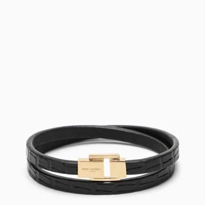 Shop Saint Laurent Bracelet In Black