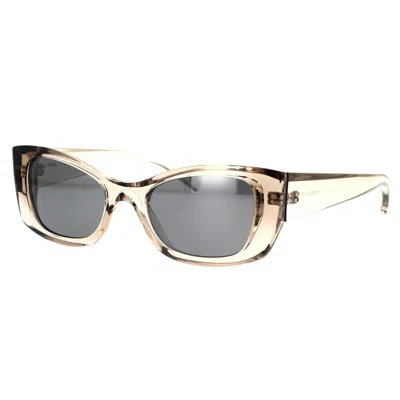 Shop Saint Laurent Eyewear Sunglasses In Beige