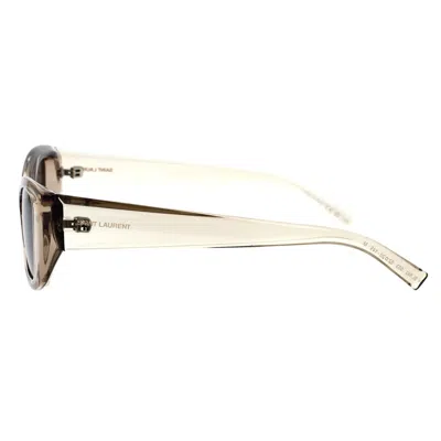 Shop Saint Laurent Eyewear Sunglasses In Beige