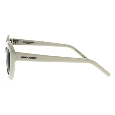 Shop Saint Laurent Eyewear Sunglasses In Ivory