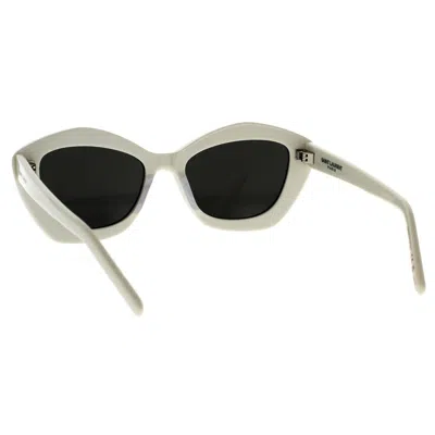 Shop Saint Laurent Eyewear Sunglasses In Ivory