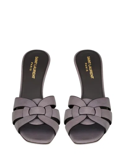 Shop Saint Laurent Tribute Sandals Shoes In Grey