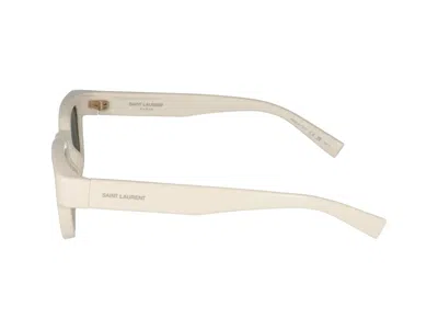 Shop Saint Laurent Sunglasses In Ivory Ivory Grey