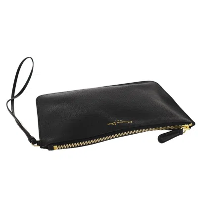 Shop Dior Black Leather Clutch Bag ()