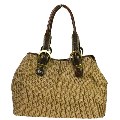 Shop Dior Trotter Brown Canvas Tote Bag ()