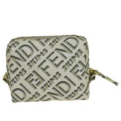 Shop Fendi Beige Canvas Clutch Bag ()