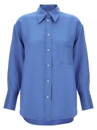 Shop Alberto Biani Boyfriend Shirt In Blue