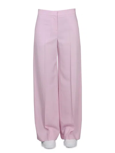 Alexander Mcqueen Women's Wide Leg Pants In Pink