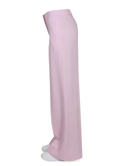 Shop Alexander Mcqueen Wide Leg Pants In Pink