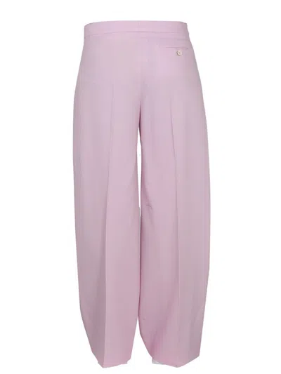 Shop Alexander Mcqueen Wide Leg Pants In Pink