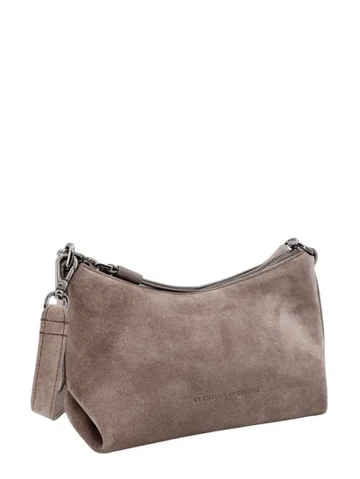 Shop Brunello Cucinelli Handbag In Grey
