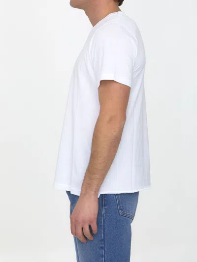 Shop Saint Laurent Cotton T-shirt With Logo In White