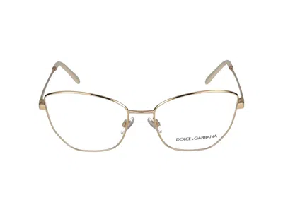 Shop Dolce & Gabbana Eyeglasses In Gold