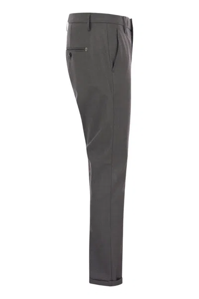 Shop Dondup Gaubert - Fresh Wool Trousers In Grey