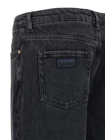 Shop Ganni 'izey' Jeans In Black
