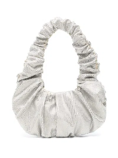 Shop Giuseppe Di Morabito Crystal Embellished Handbag In Beige