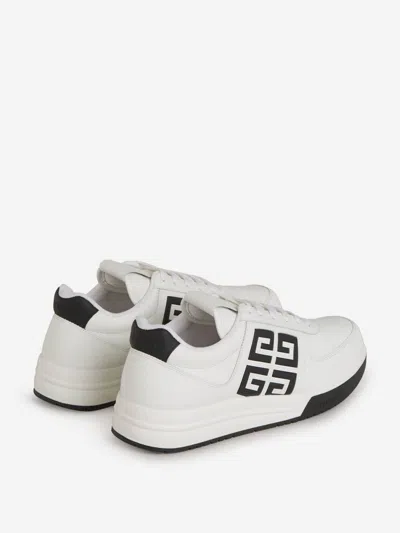 Shop Givenchy Leather G4 Sneakers In White