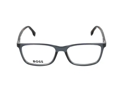 Shop Hugo Boss Eyeglasses In Grey Havana