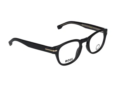 Shop Hugo Boss Eyeglasses In Black Pattern Black