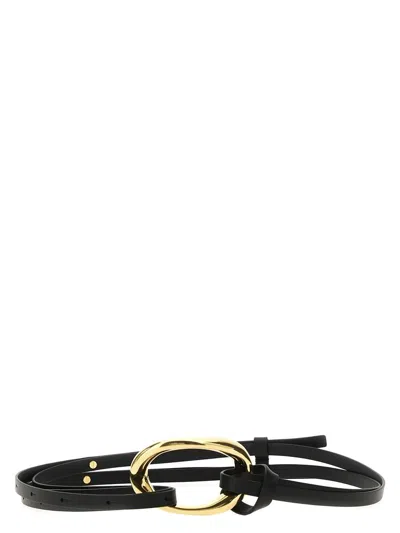 Jil Sander Leather Belt Belts Black In Black