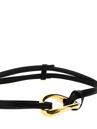 Jil Sander Leather Belt Belts Black In Black