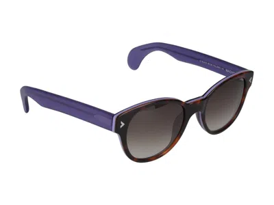 Shop Lozza Sunglasses In Shiny Havana/purple