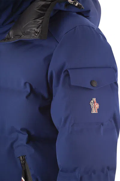 Shop Moncler Grenoble Montgetech - Short Down Jacket In Bluette