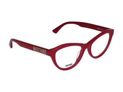 Shop Moschino Eyeglasses In Red