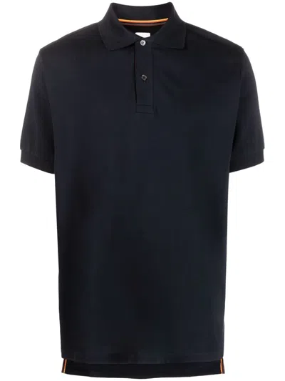 Shop Paul Smith Artist Stripe Cotton Polo Shirt In Blue
