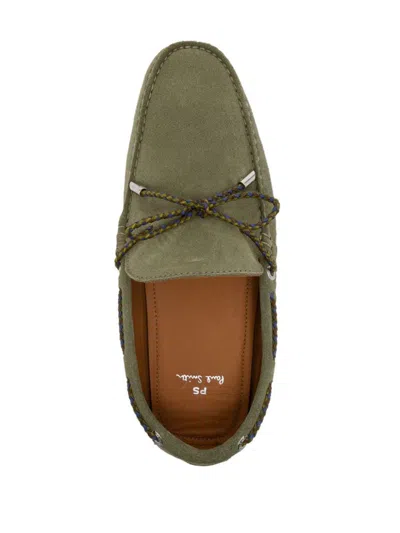 Shop Paul Smith Springfield Suede Leather Loafers In Green