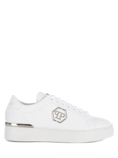 Shop Philipp Plein Sneakers  "hexagon" In White