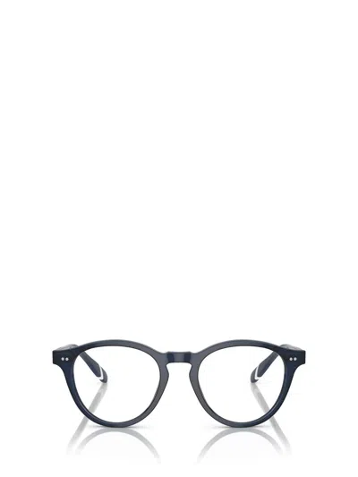 Shop Polo Ralph Lauren Eyeglasses In Shiny Transparent Blue